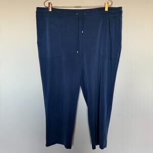 Chico's Zenergy Sweatpants Joggers Womens 16 Blue Stretch Cozy Loungewear Casual